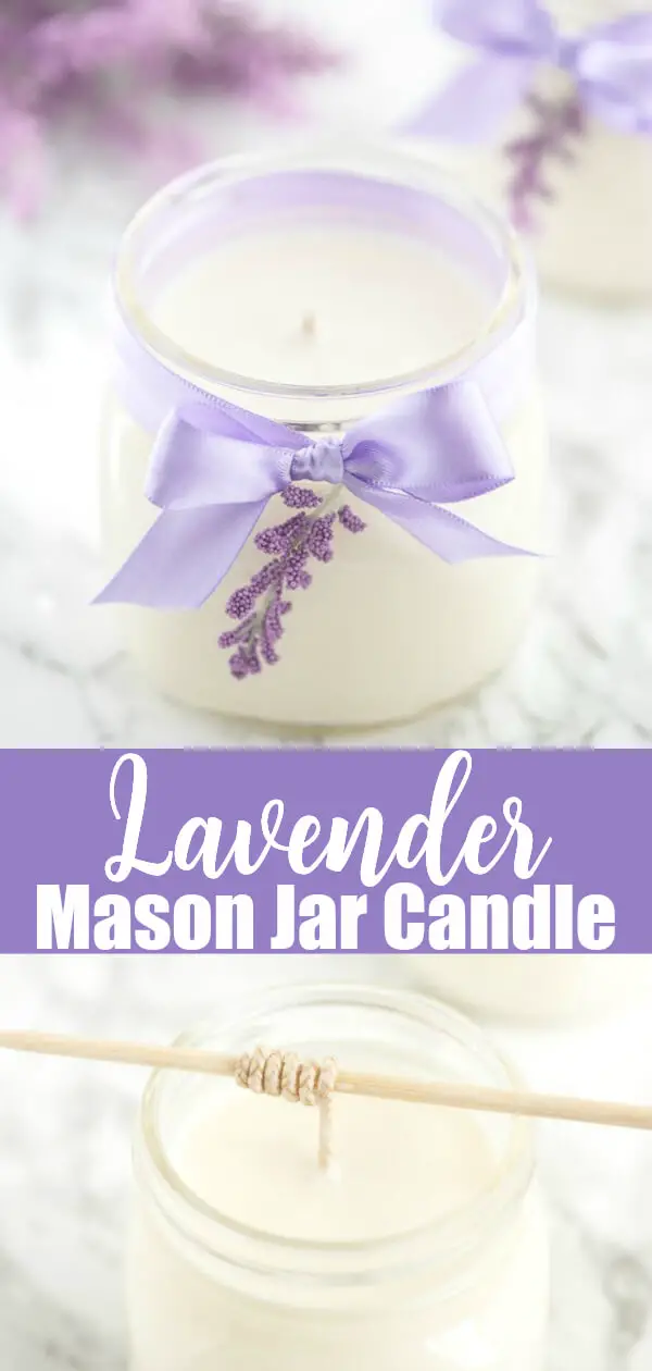 Esta receta enseña cómo hacer velas de lavanda en frascos de vidrio mason para un regalo perfecto de Navidad o para cualquier ocasión.
