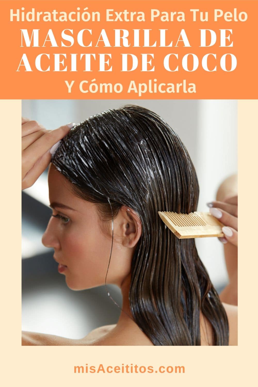 Con esta mascarilla de aceite de coco puro orgánico tendrás una hidratación extra para tu cabello. Remedio casero natural especial para pelo seco.