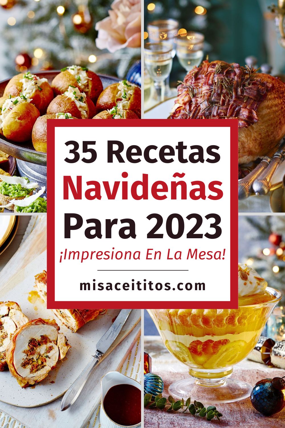 4 Fotos de deliciosas recetas navideñas.