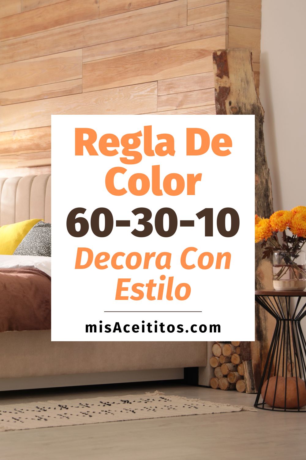 Dormitorio acogedor inspirado en los colores otoñales