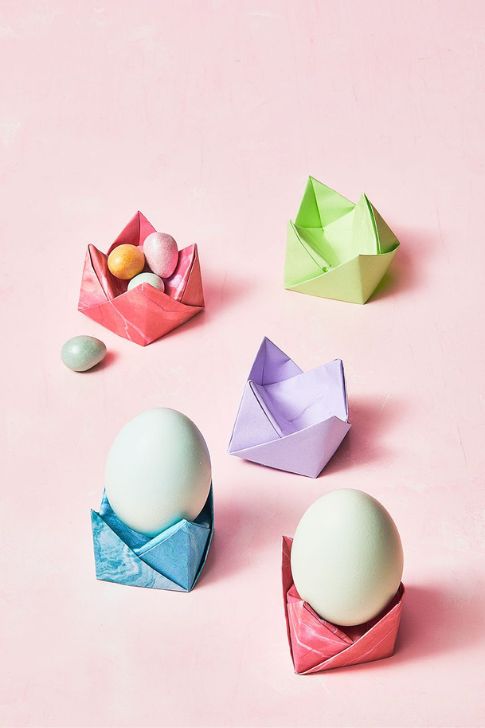 Tazas de Huevo de Origami