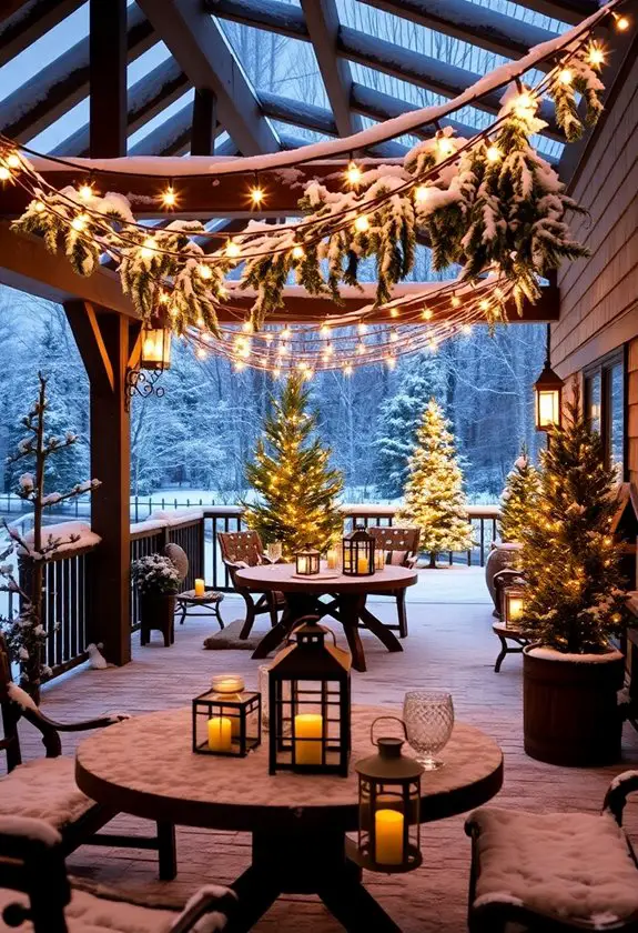 cozy winter lighting display