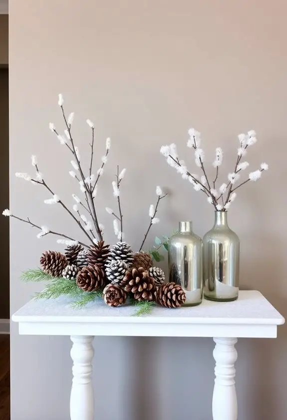 frosted branches and pineapples