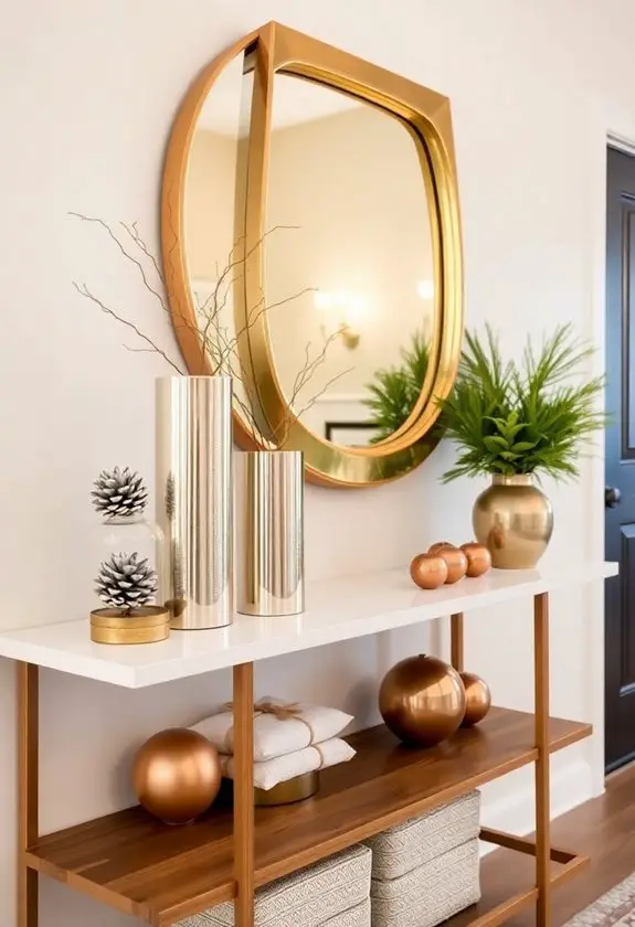 metallic elements for shine