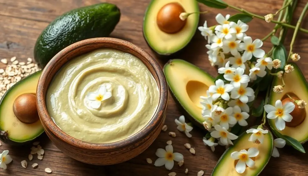 aguacate avena restauración de la humedad
