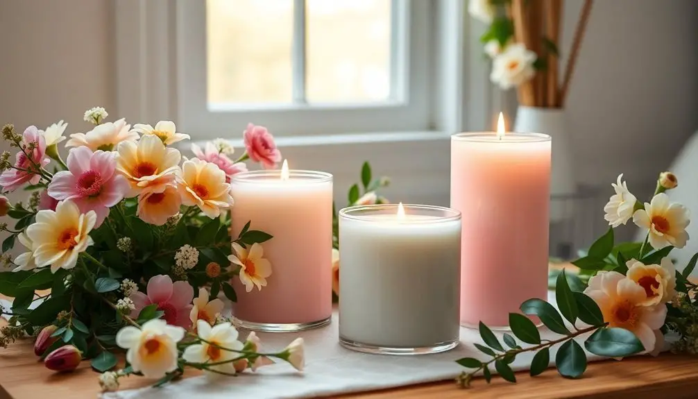 velas aromáticas de primavera caseras