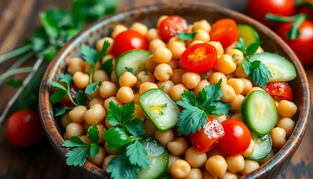 receta de ensalada de garbanzos mediterránea