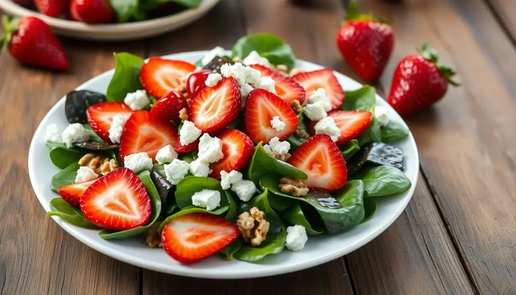 ensalada de espinacas y fresas receta