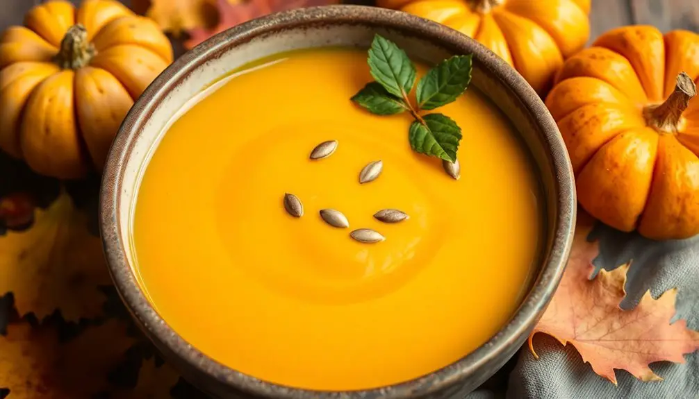 sopa de otoño de calabaza butternut