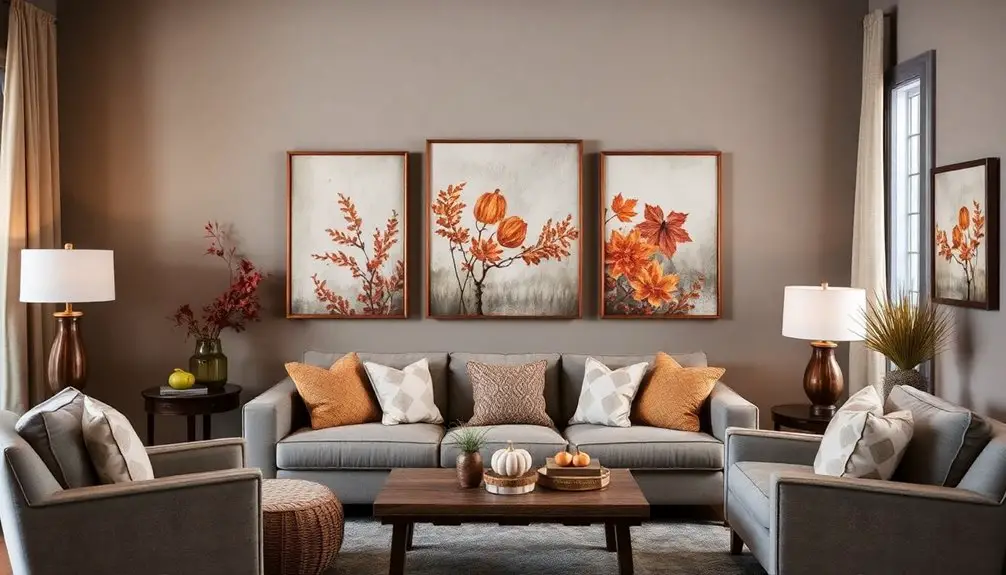 arte elegante de pared de otoño