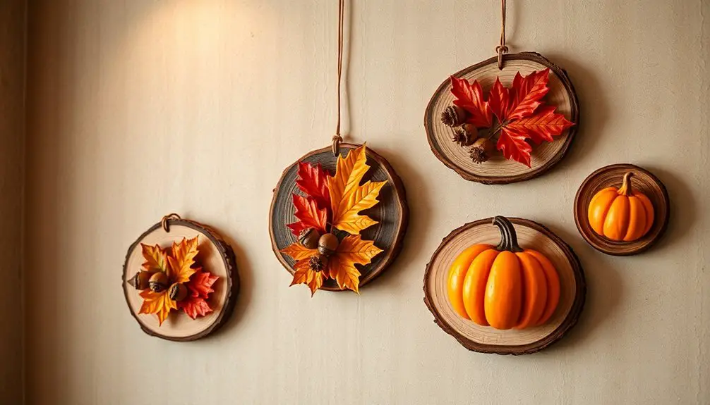 decoración de temporada rústica de madera